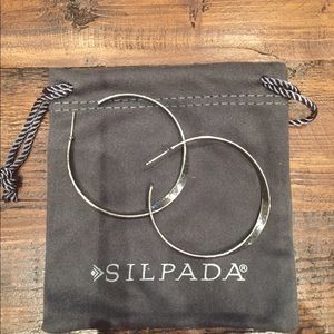 Sterling silver loop earrings